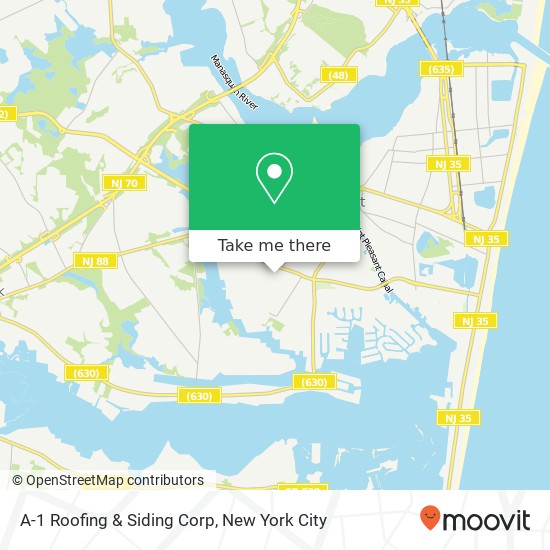 A-1 Roofing & Siding Corp map