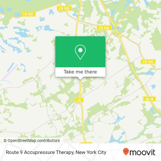 Route 9 Accupressure Therapy map