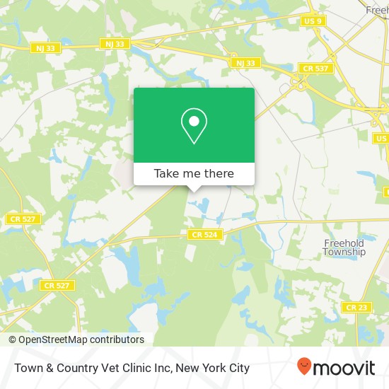 Mapa de Town & Country Vet Clinic Inc