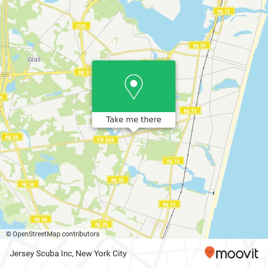 Jersey Scuba Inc map