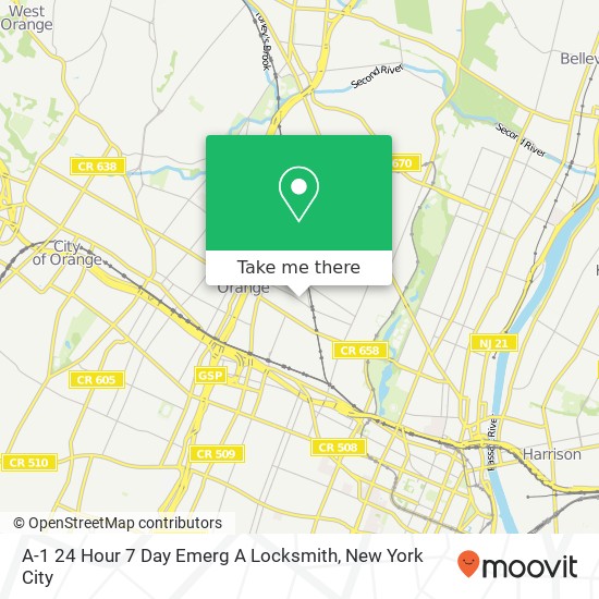 A-1 24 Hour 7 Day Emerg A Locksmith map