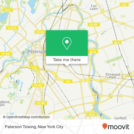 Paterson Towing map