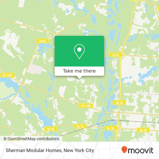 Sherman Modular Homes map