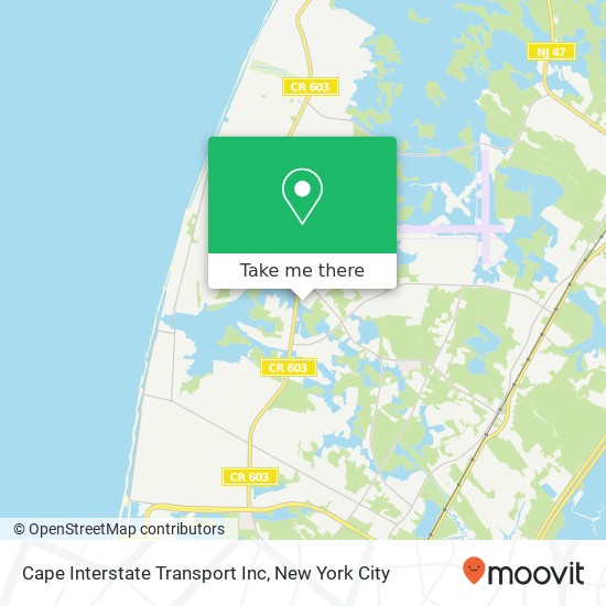 Cape Interstate Transport Inc map