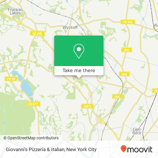 Mapa de Giovanni's Pizzeria & Italian