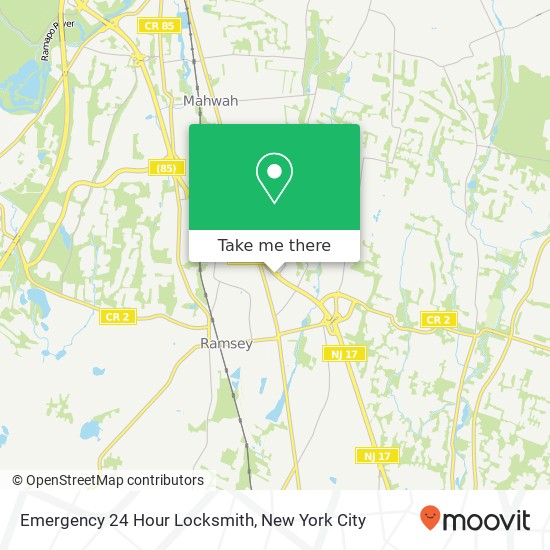 Emergency 24 Hour Locksmith map