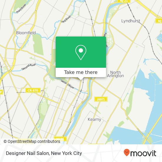 Designer Nail Salon map