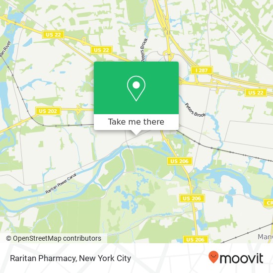 Mapa de Raritan Pharmacy