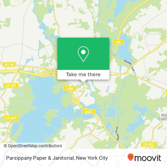 Mapa de Parsippany Paper & Janitorial