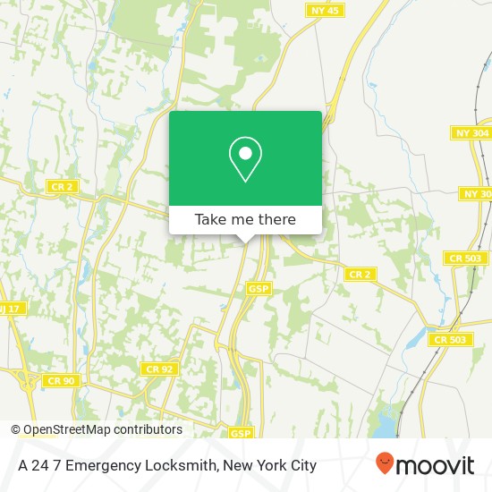 A 24 7 Emergency Locksmith map