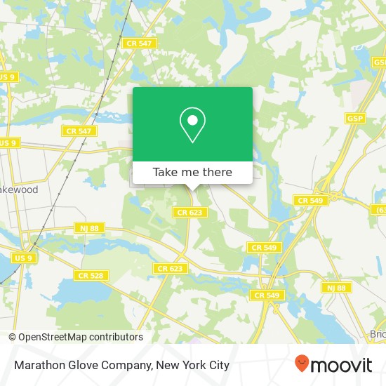 Mapa de Marathon Glove Company