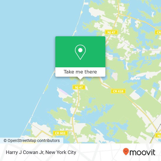 Harry J Cowan Jr map