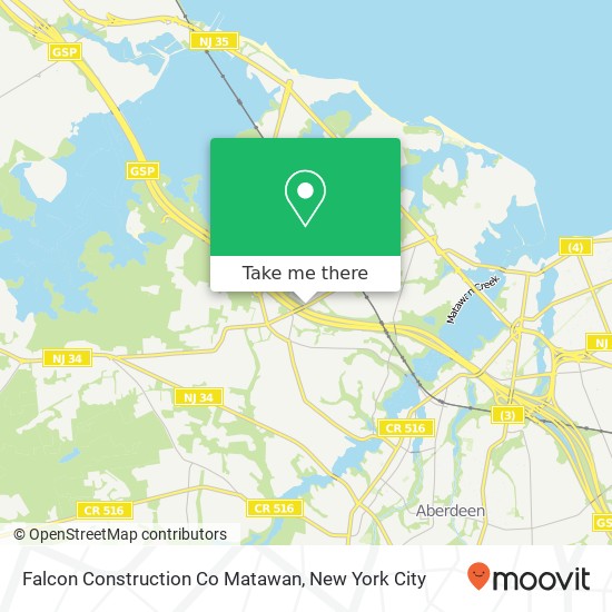 Falcon Construction Co Matawan map