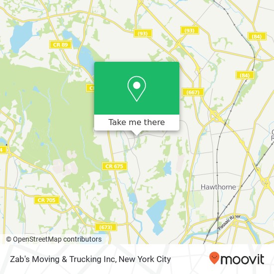 Zab's Moving & Trucking Inc map