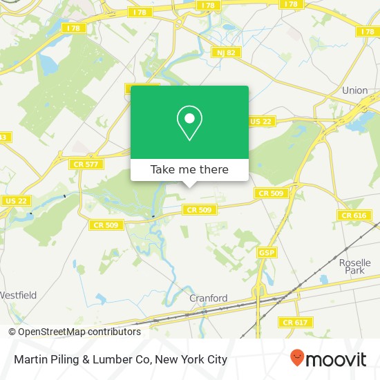 Mapa de Martin Piling & Lumber Co