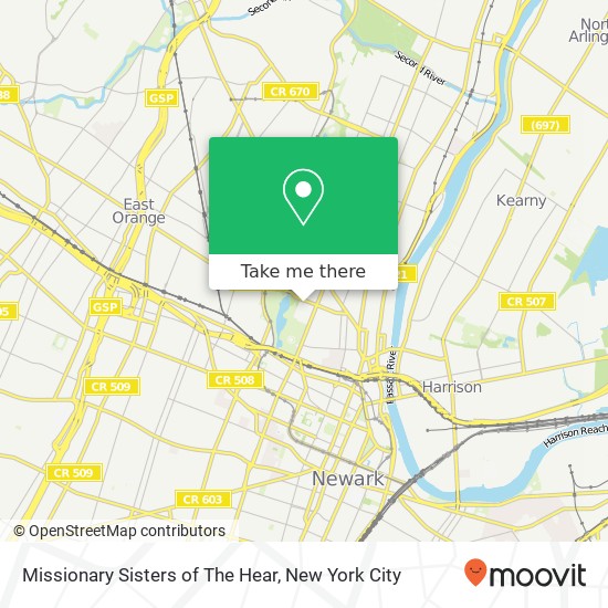 Mapa de Missionary Sisters of The Hear