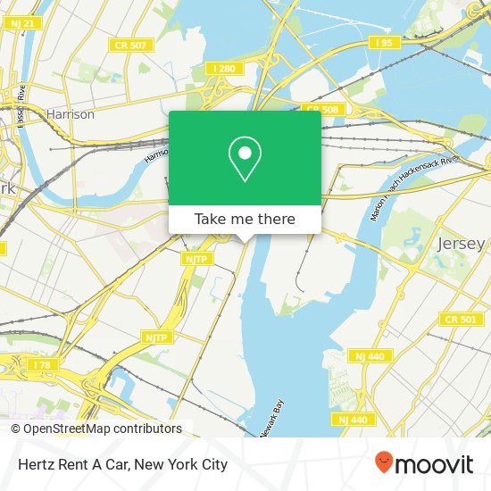 Hertz Rent A Car map