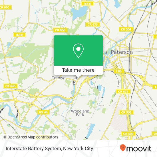 Mapa de Interstate Battery System