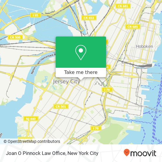 Joan O Pinnock Law Office map