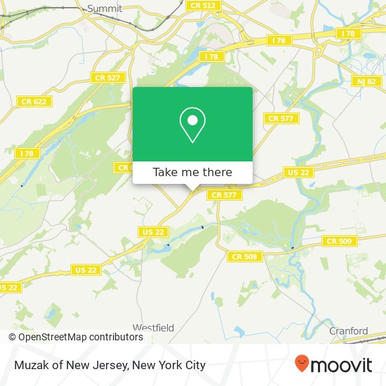 Mapa de Muzak of New Jersey