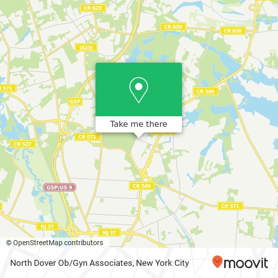 Mapa de North Dover Ob/Gyn Associates