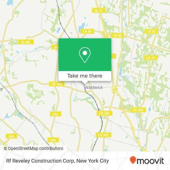 Rf Reveley Construction Corp map