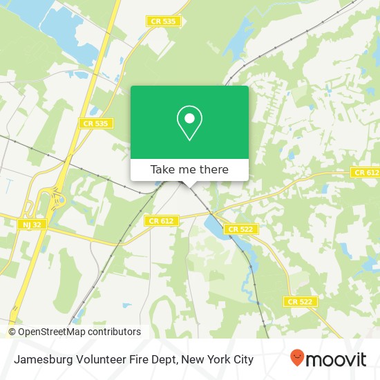 Mapa de Jamesburg Volunteer Fire Dept
