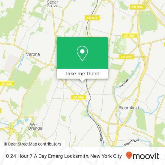 Mapa de 0 24 Hour 7 A Day Emerg Locksmith