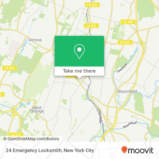 Mapa de 24 Emergency Locksmith