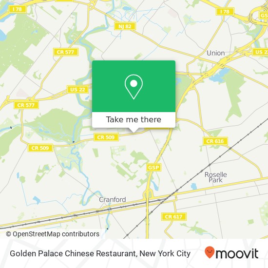 Golden Palace Chinese Restaurant map