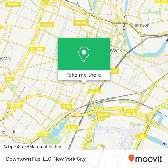 Mapa de Downtown Fuel LLC