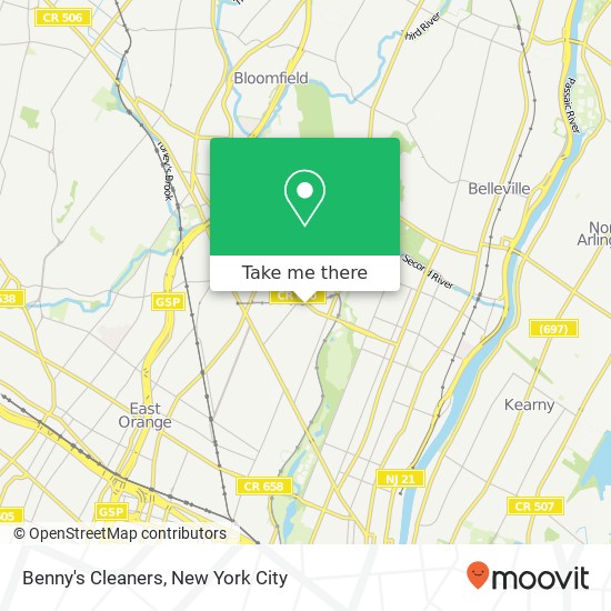 Benny's Cleaners map