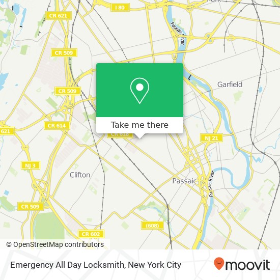 Mapa de Emergency All Day Locksmith