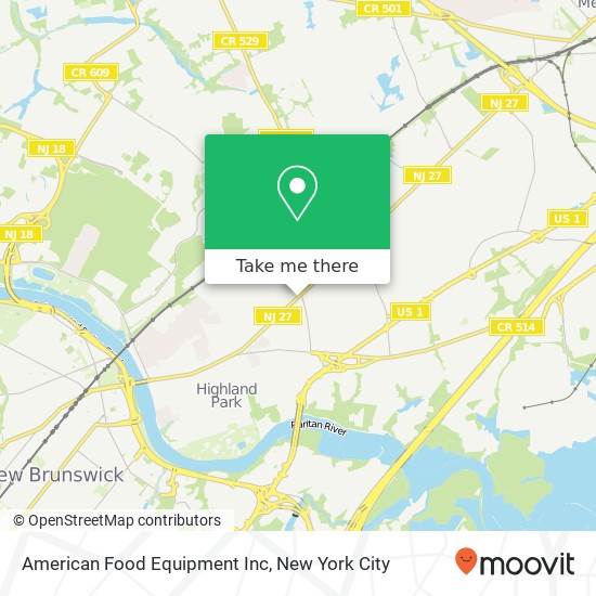 Mapa de American Food Equipment Inc