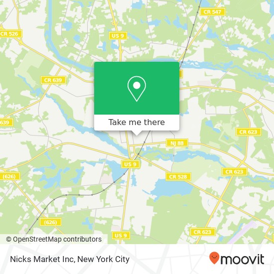 Nicks Market Inc map