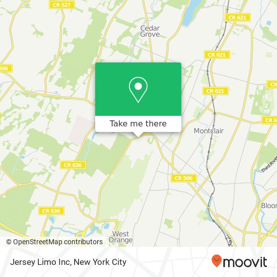 Jersey Limo Inc map