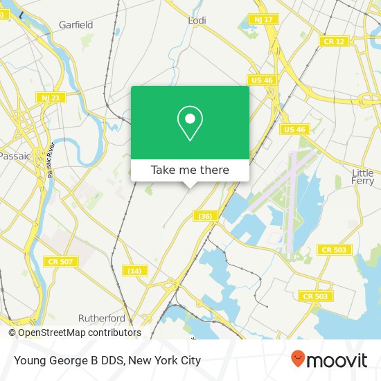 Young George B DDS map