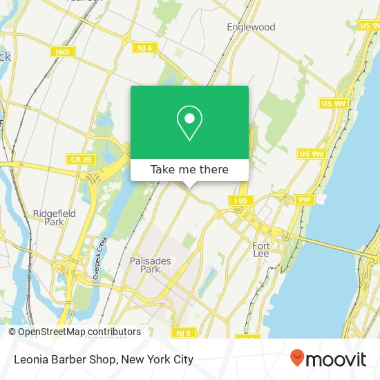 Leonia Barber Shop map