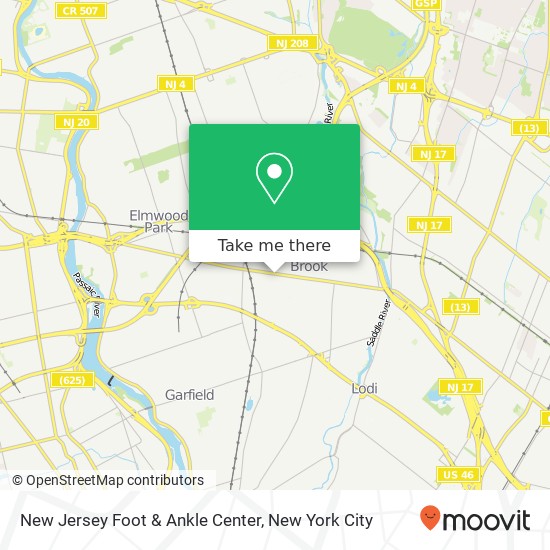 New Jersey Foot & Ankle Center map