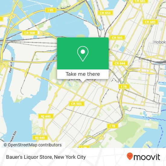 Mapa de Bauer's Liquor Store