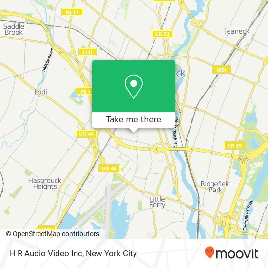 H R Audio Video Inc map