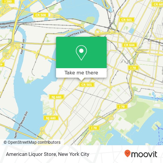 American Liquor Store map