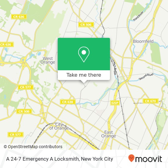 A 24-7 Emergency A Locksmith map