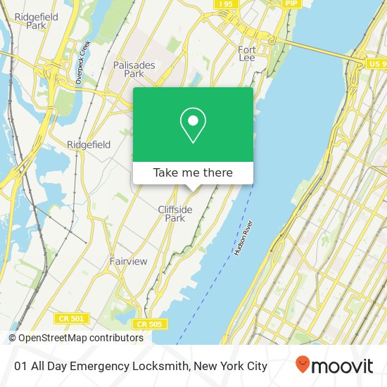 01 All Day Emergency Locksmith map