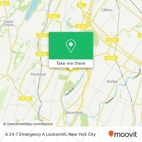 A 24-7 Emergency A Locksmith map