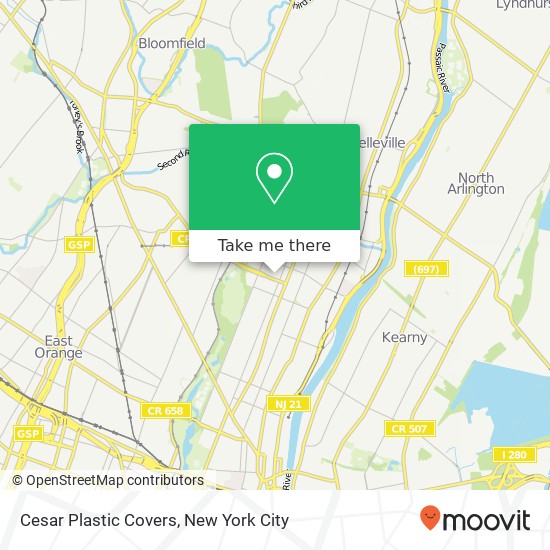 Cesar Plastic Covers map