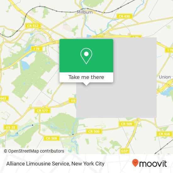 Mapa de Alliance Limousine Service