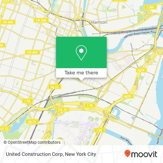 United Construction Corp map