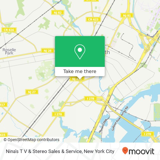 Nina's T V & Stereo Sales & Service map