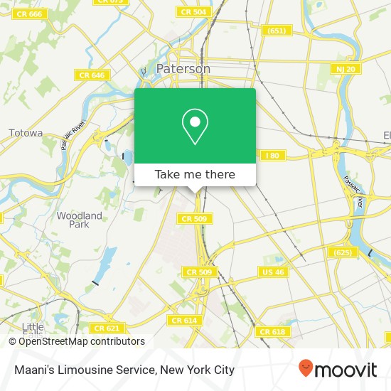 Maani's Limousine Service map